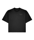 Cultured Until Midnight. Black Boxy T-Shirt Front