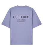 Cultured Until Midnight. Violet oversized T-shirt Back
