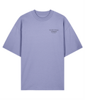 Cultured Until Midnight. Violet oversized T-shirt Front