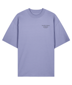Cultured Until Midnight. Violet oversized T-shirt Front