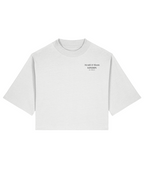 Cultured Until Midnight White Cropped T-Shirt front