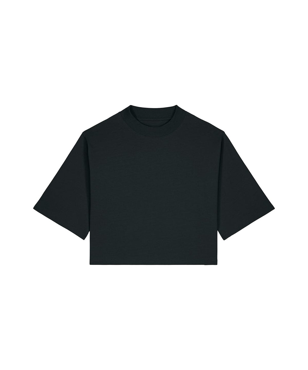 Herald & Bloom Essential. Black cropped T-shirt