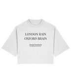 London Rain Oxford Brain. Cropped T-shirt. Front 