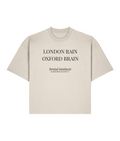 London Rain Oxford Brain. Natural Raw Boxy T-shirt Front 