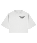  Mayfair Manners. Cropped White T-shirt Front 