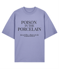 Poison in the Porcelain. Violet Oversized T-shirt Front