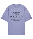 Poison in the Porcelain. Violet Oversized T-shirt Front