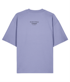 Private vices public manners. Violet oversized T-shirt Back