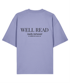 Well read badly behaved. Violet oversized T-shirt Back