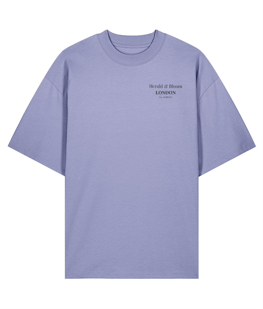 Well read badly behaved. Violet oversized T-shirt Front