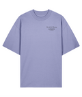 Well read badly behaved. Violet oversized T-shirt Front