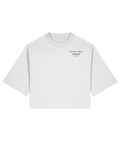 Well read badly behaved White cropped T-shirt Front