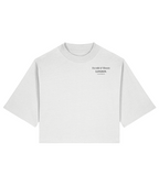Well read badly behaved White cropped T-shirt Front