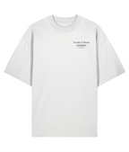Well read badly behaved. White oversized T-shirt Front