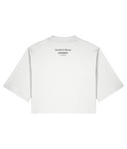 White collar dirty desire. White cropped T-shirt Back 