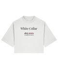 White collar dirty desire. White cropped T-shirt Front 