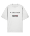 White collar dirty desire White oversized T-shirt Front